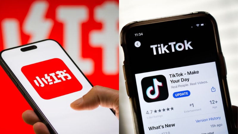 rednote and tiktok