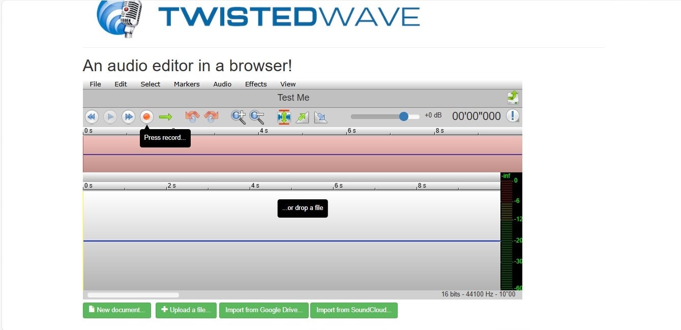 TwistedWave Waveform Page
