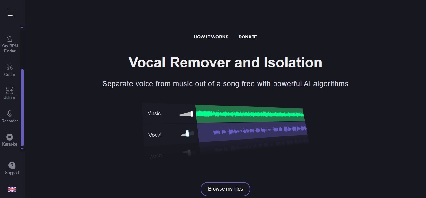 Vocal Remover UI Black