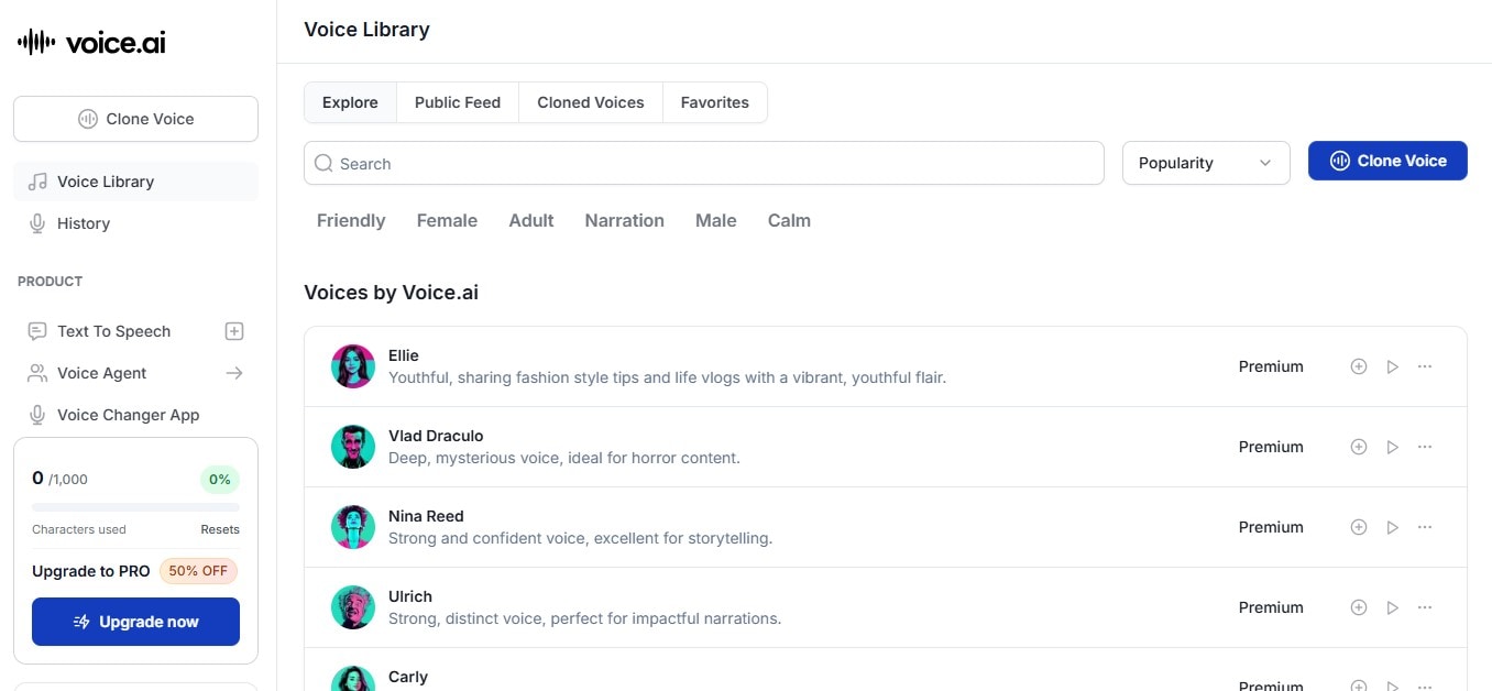 Voice AI Second Page