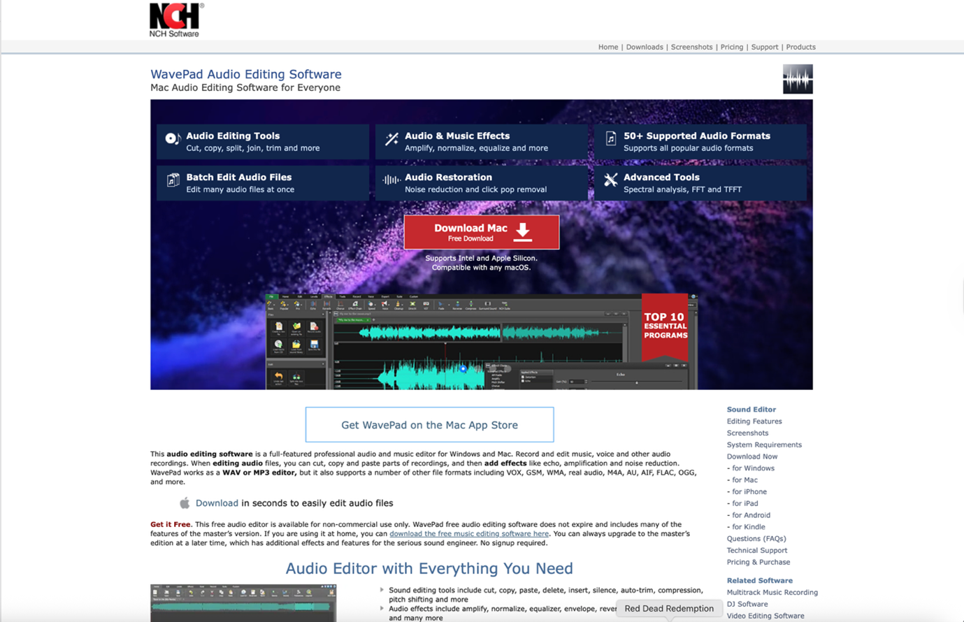 WavePad Advanced Editor Interface