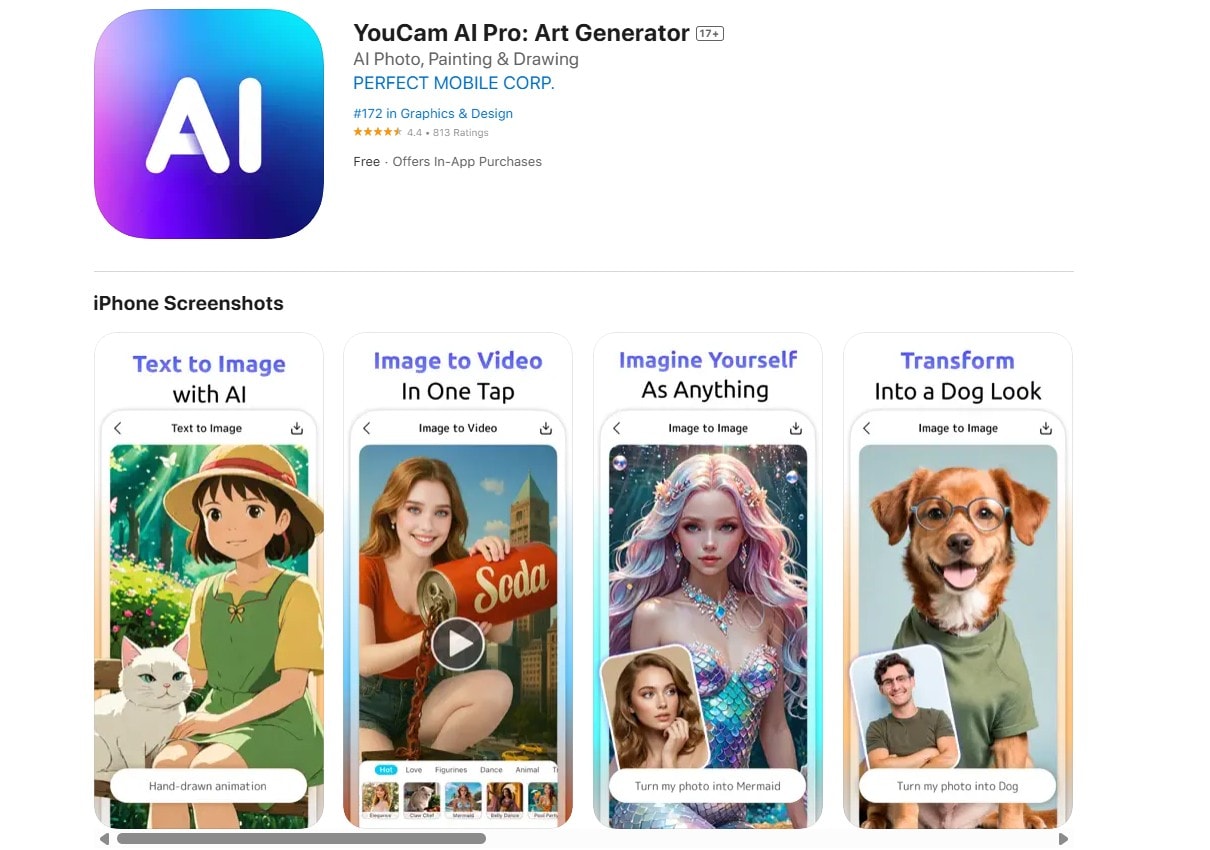 YouCam AI iPhone features