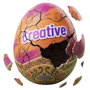 easter creative egg broken
