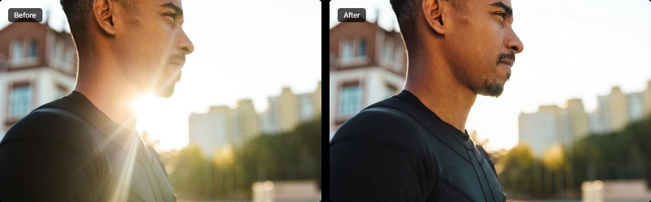 anyeraser remove glare from photo result