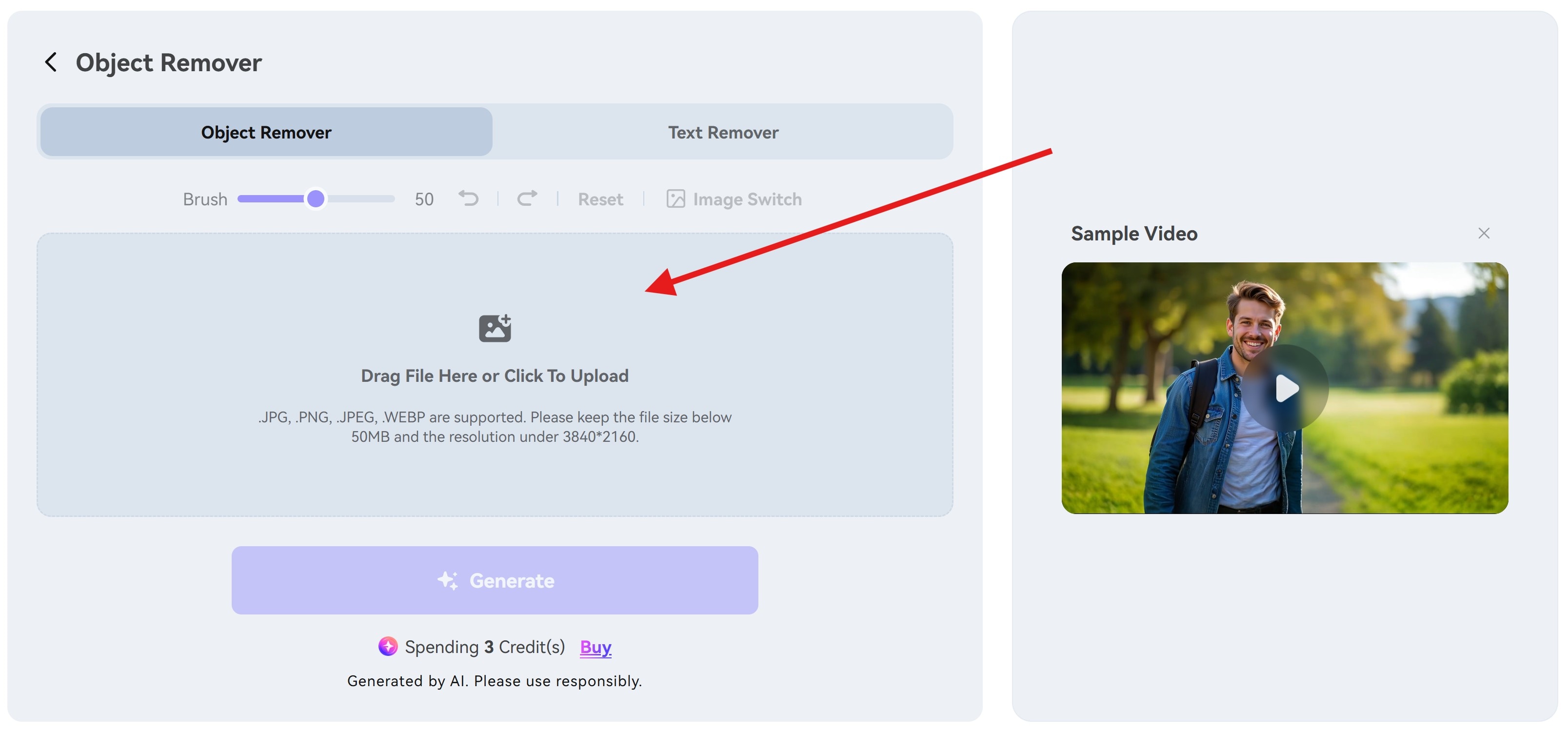 upload kinemaster watermark for object remover