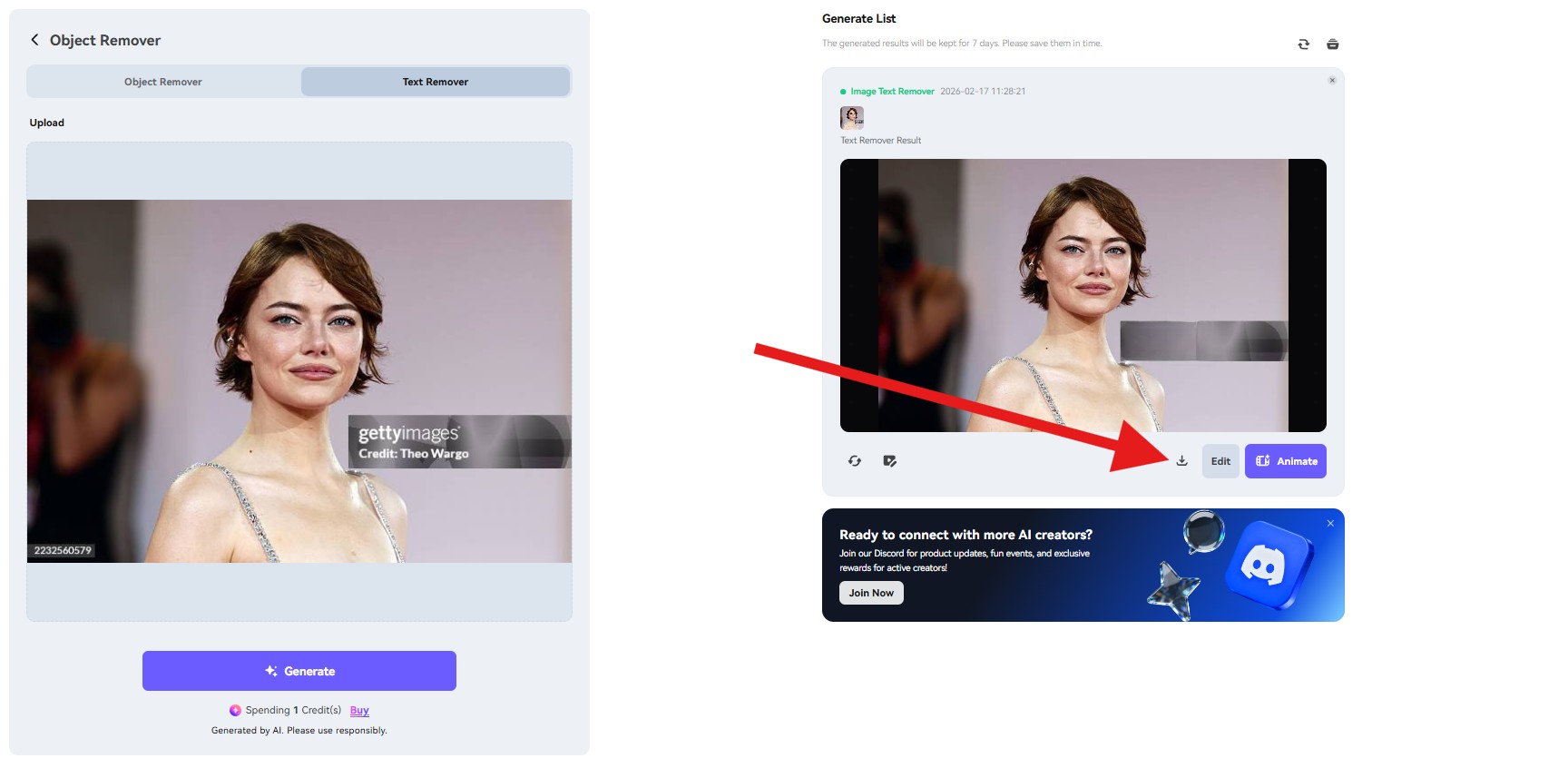 review text removal from image mediaio