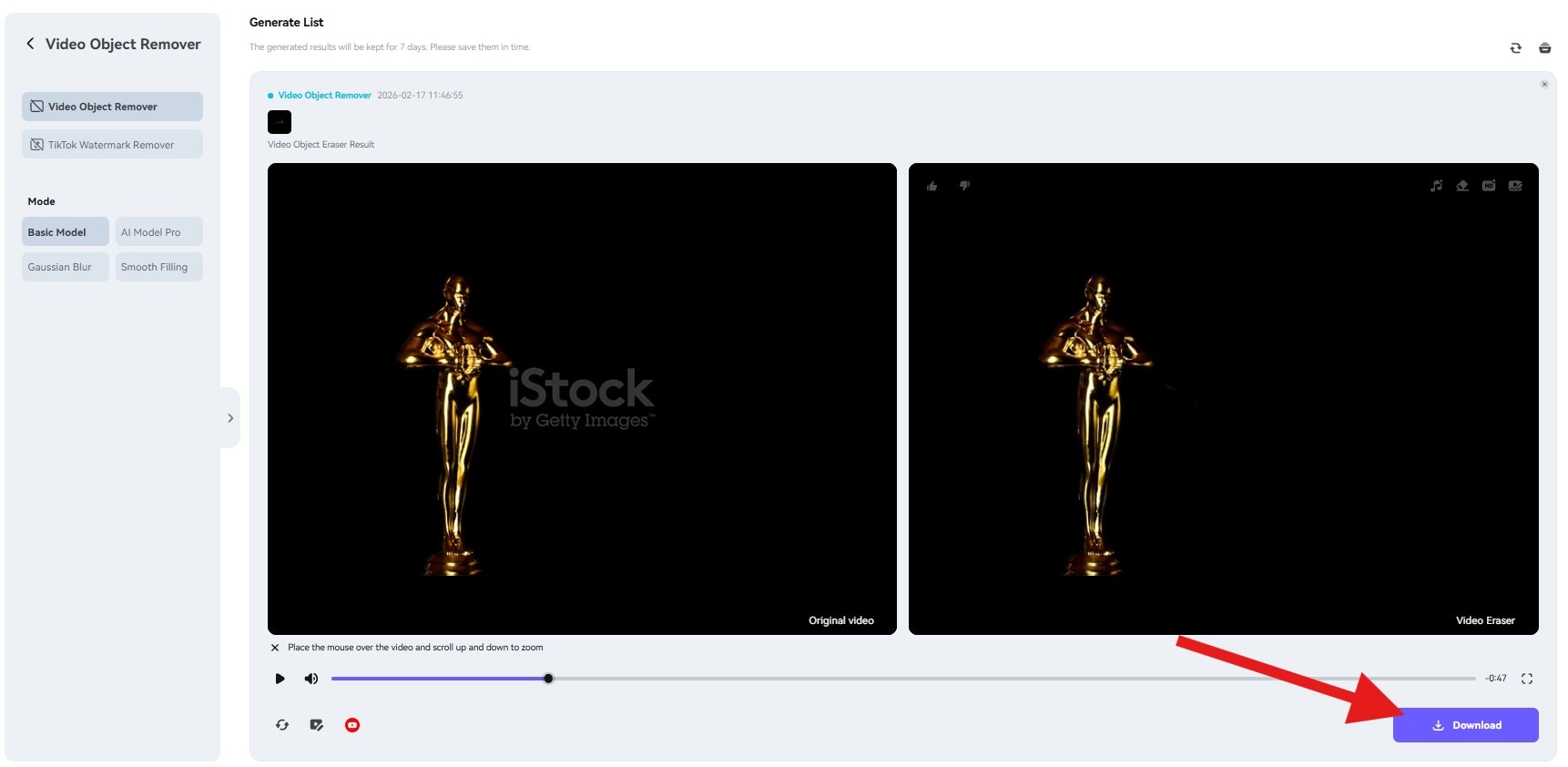 review and download video without text