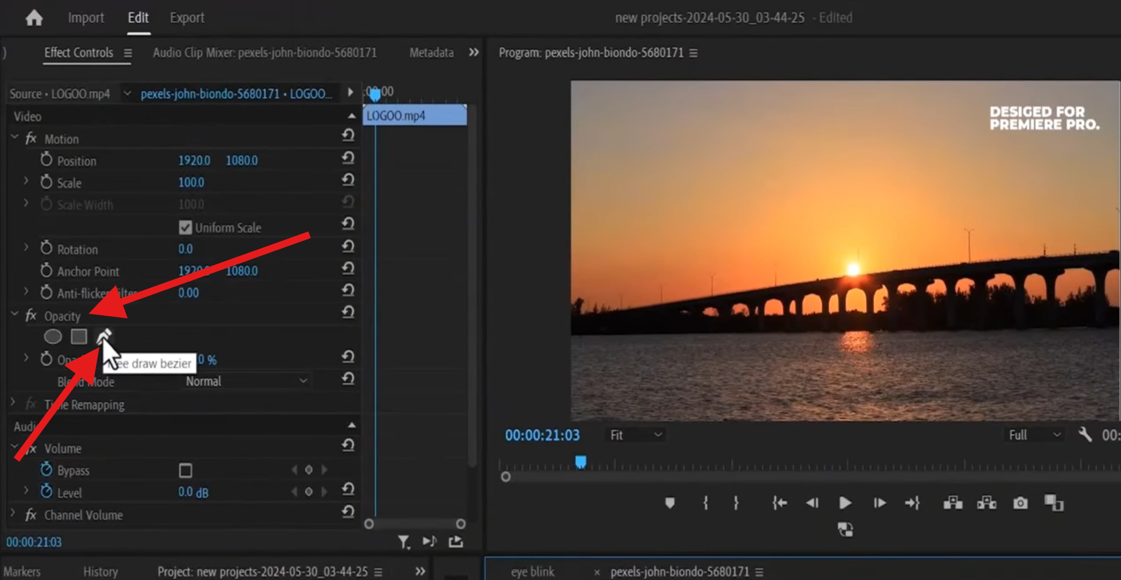select and use free draw bezier