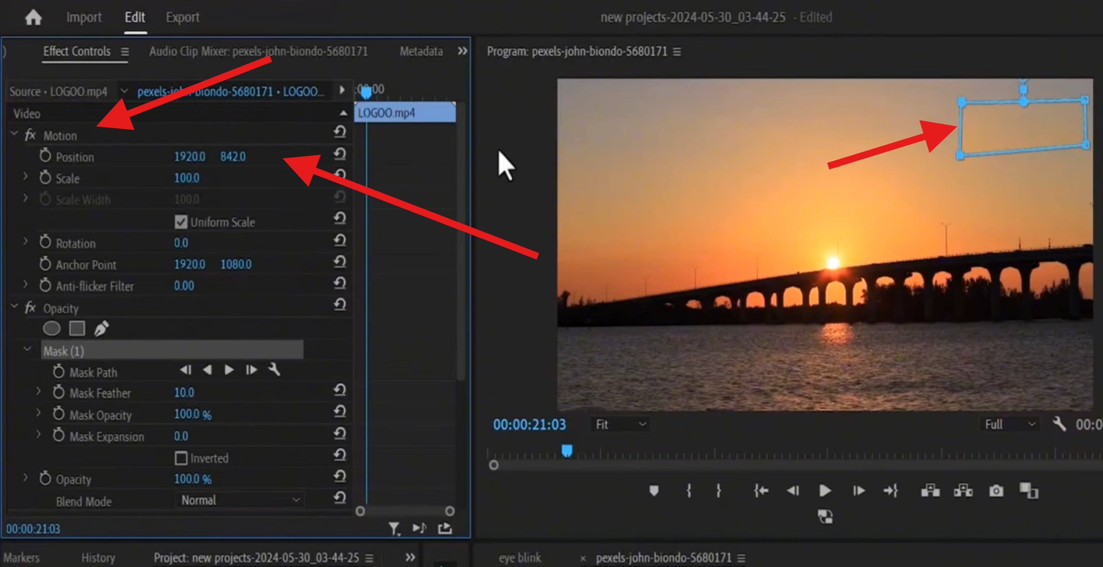 remove text from video image mask