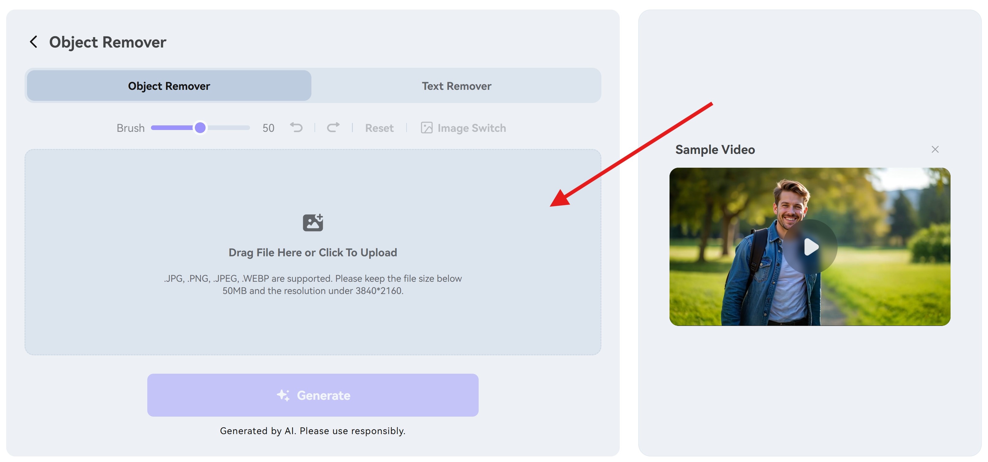 upload image to remove object online