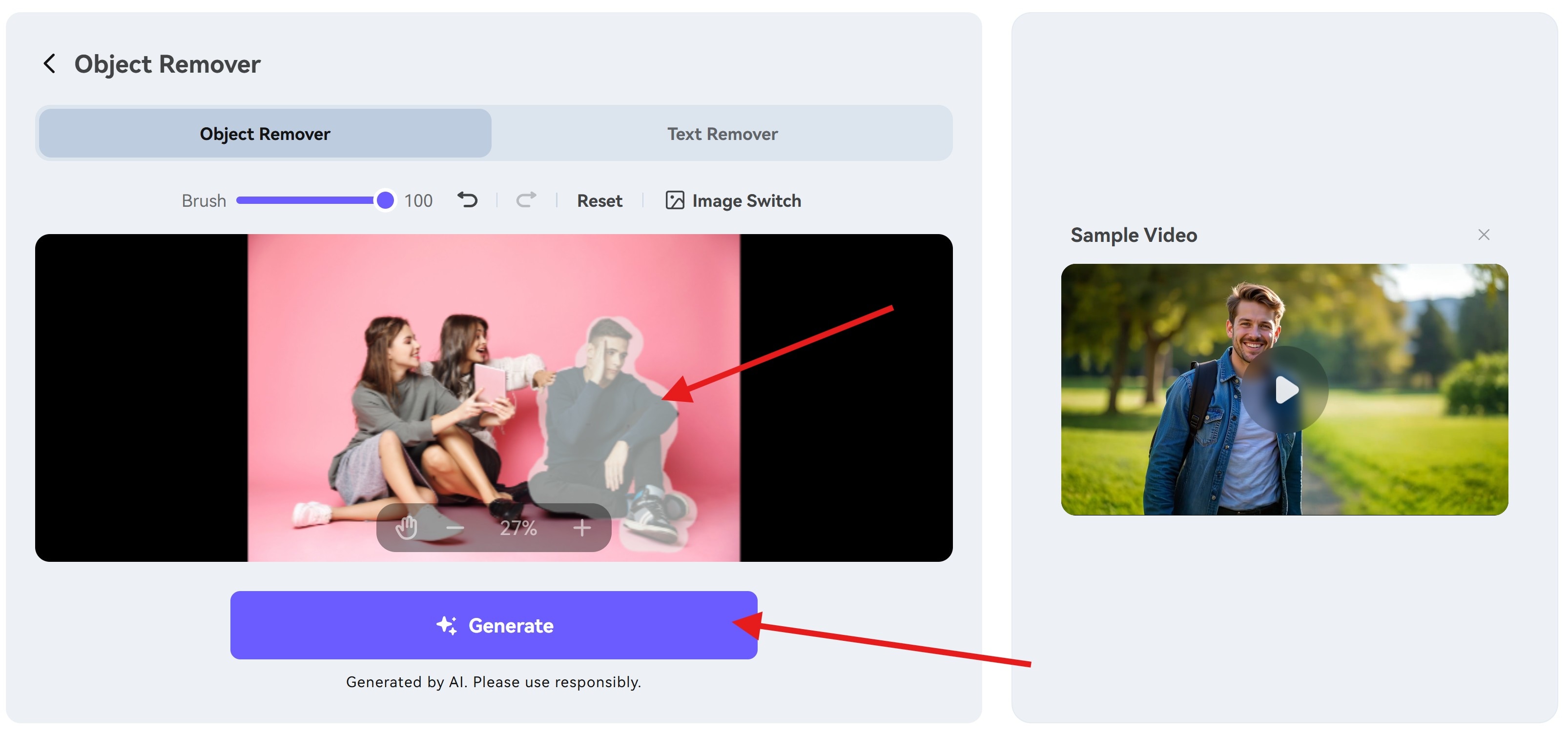 generate image with removed object online