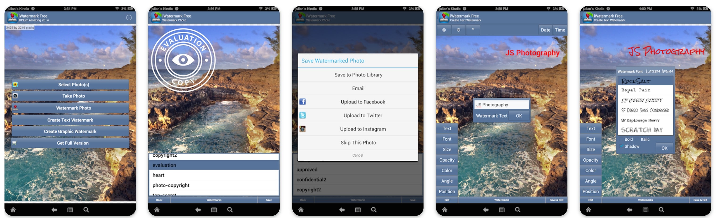 watermark plus app watermark editing interface