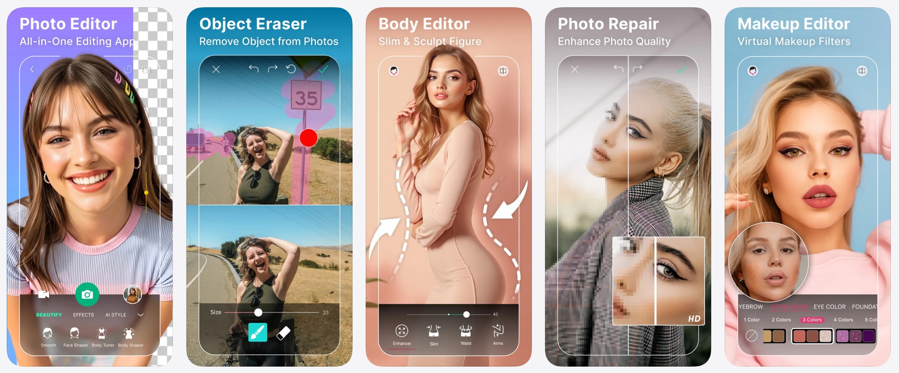 youcam perfect object watermark remover interface