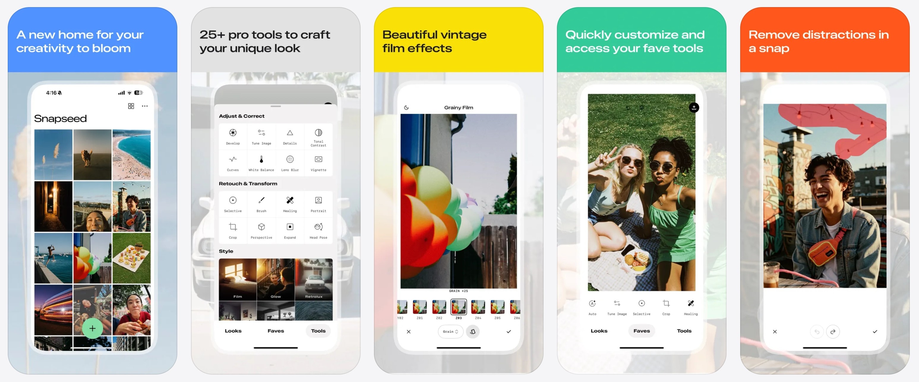 snapseed healing tool for removing watermark