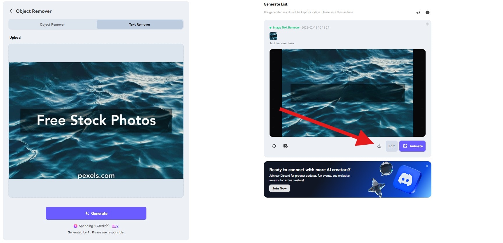 save image with watermark removed online