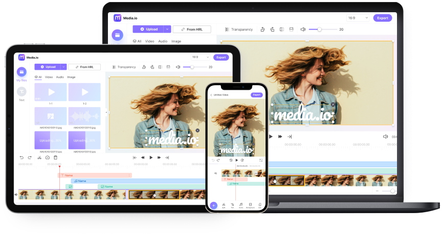 Media.io - editor de vídeo grátis sem marca d'água