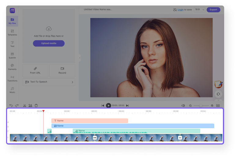 Edit video in Media.io free online video editor