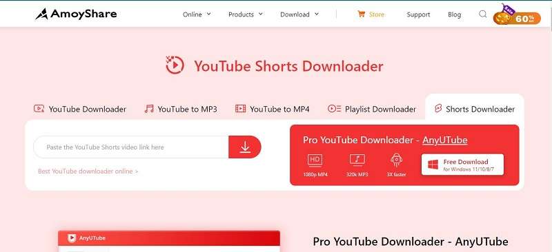 download the shorts with high speed