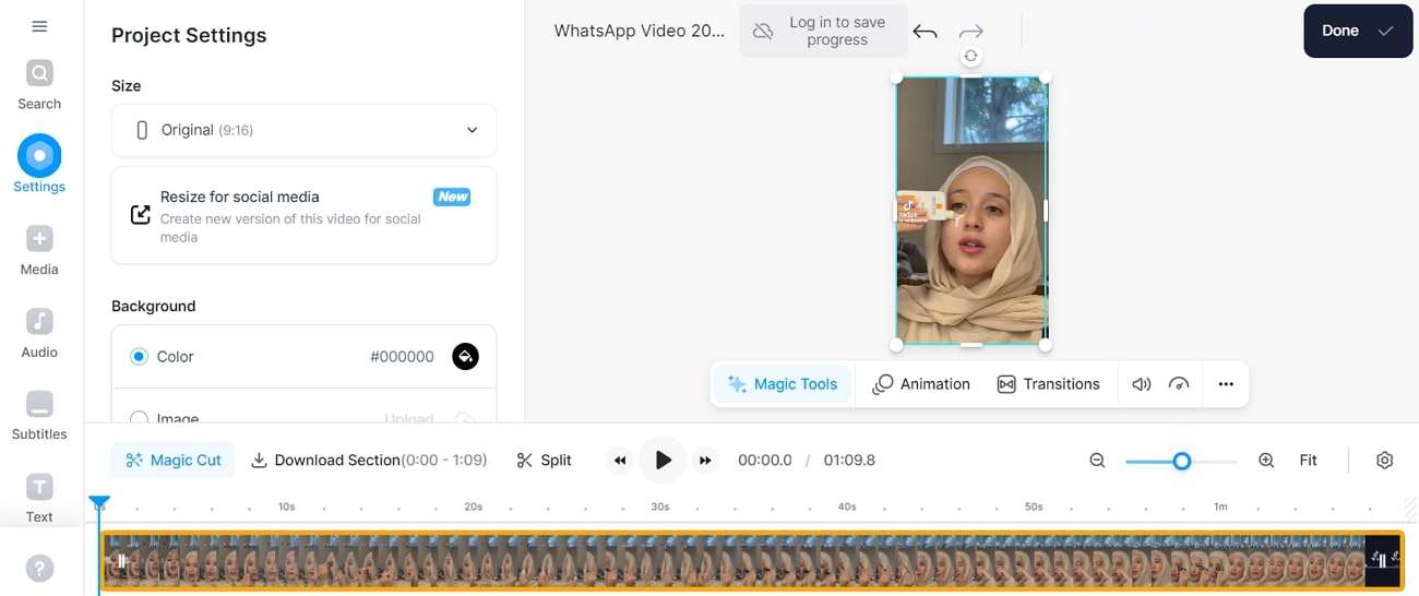 veed io tiktok video editor