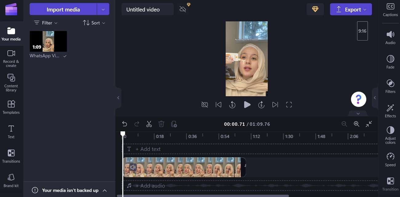 clipchamp tiktok video editor