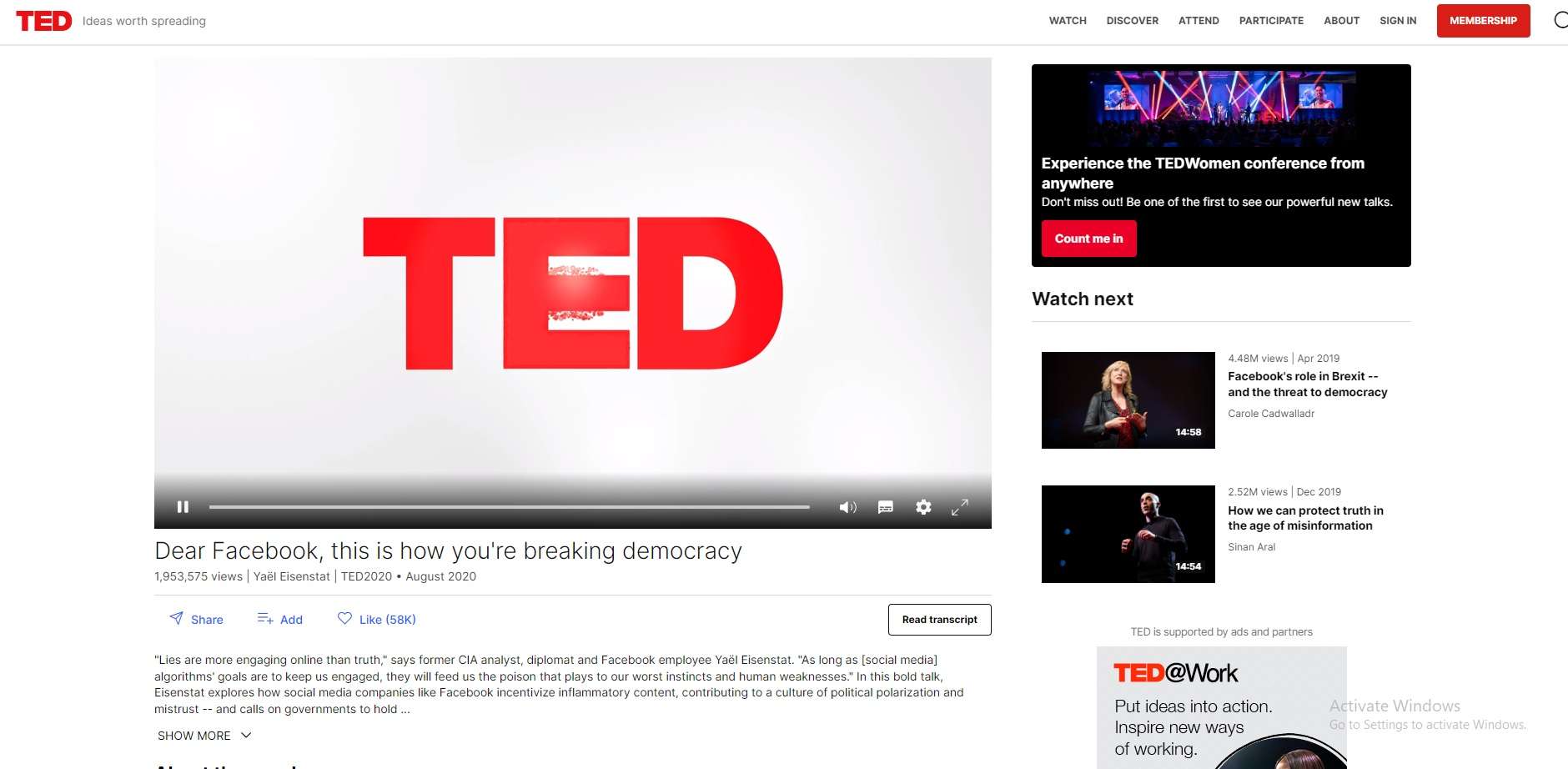 ted talk online