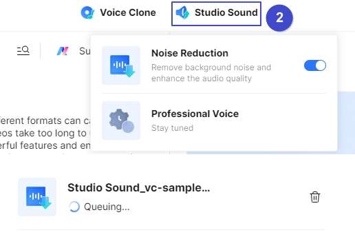 remove noise from audio with AI