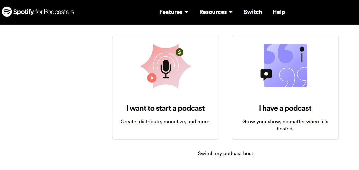 Choose Podcast Options