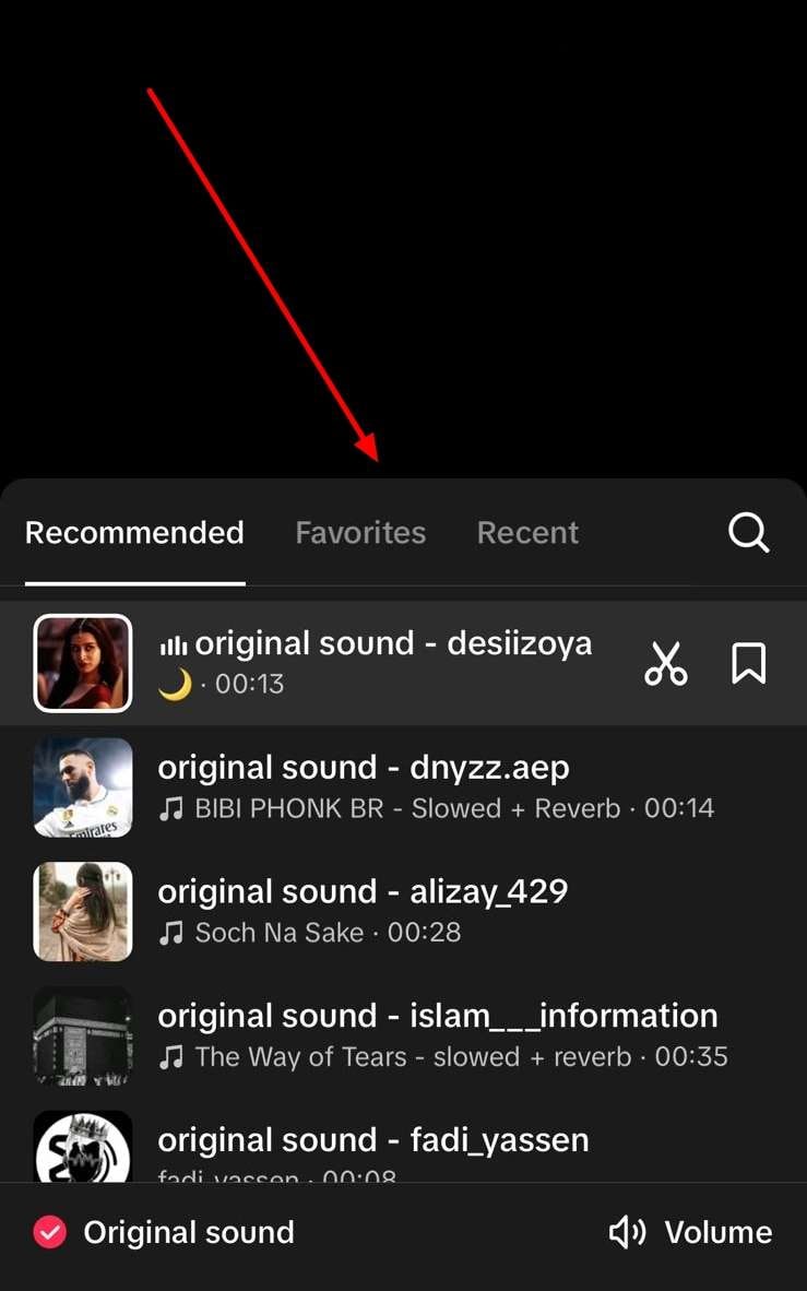 add available sound from tiktok