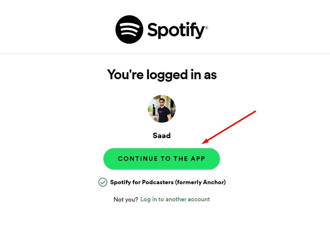 Login to Spotify