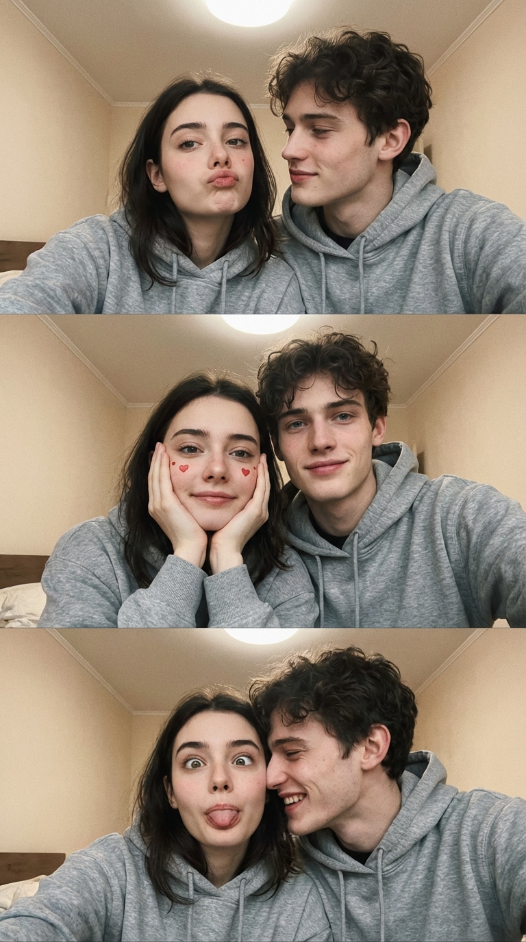 MacBook Couple Selfie Grid