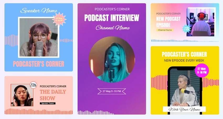 make your own podcast with media.io