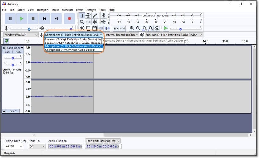 record a podcast with audacity