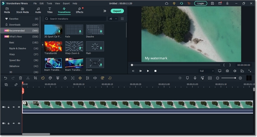 video editor without watermark Filmora