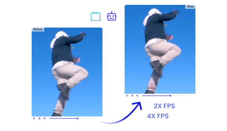 Increase Video / Gif FPS with AI 