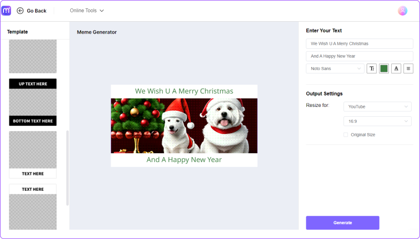 create GIF memes for free with Media.io Online Meme Generator