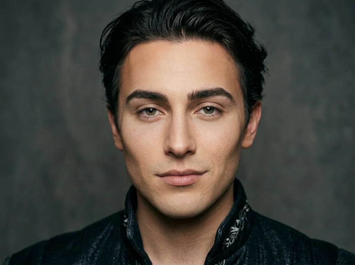 after - same man with all makeup removed, natural bare skin