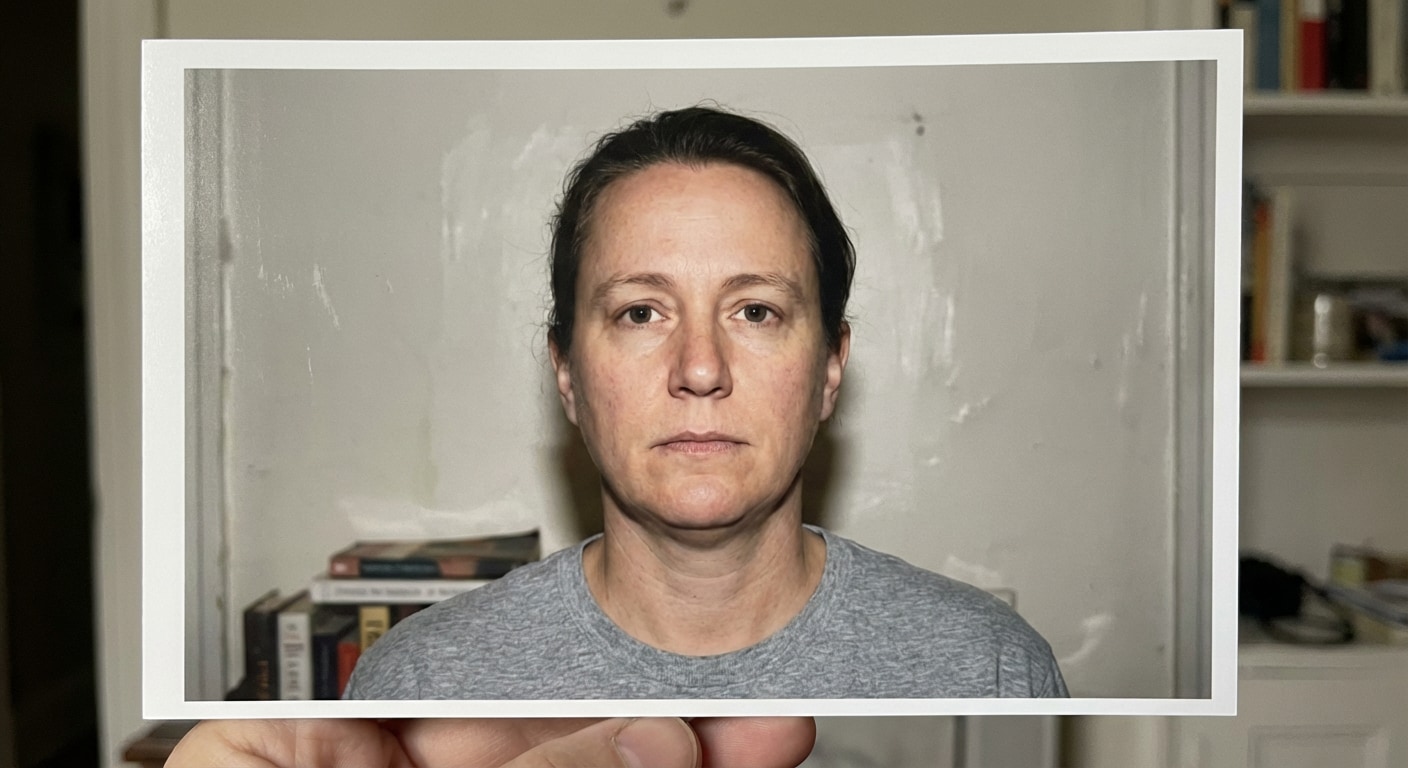 Light Gray Visa Photo before background change
