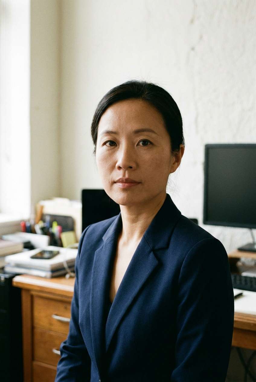 Office to Passport Photo before background change