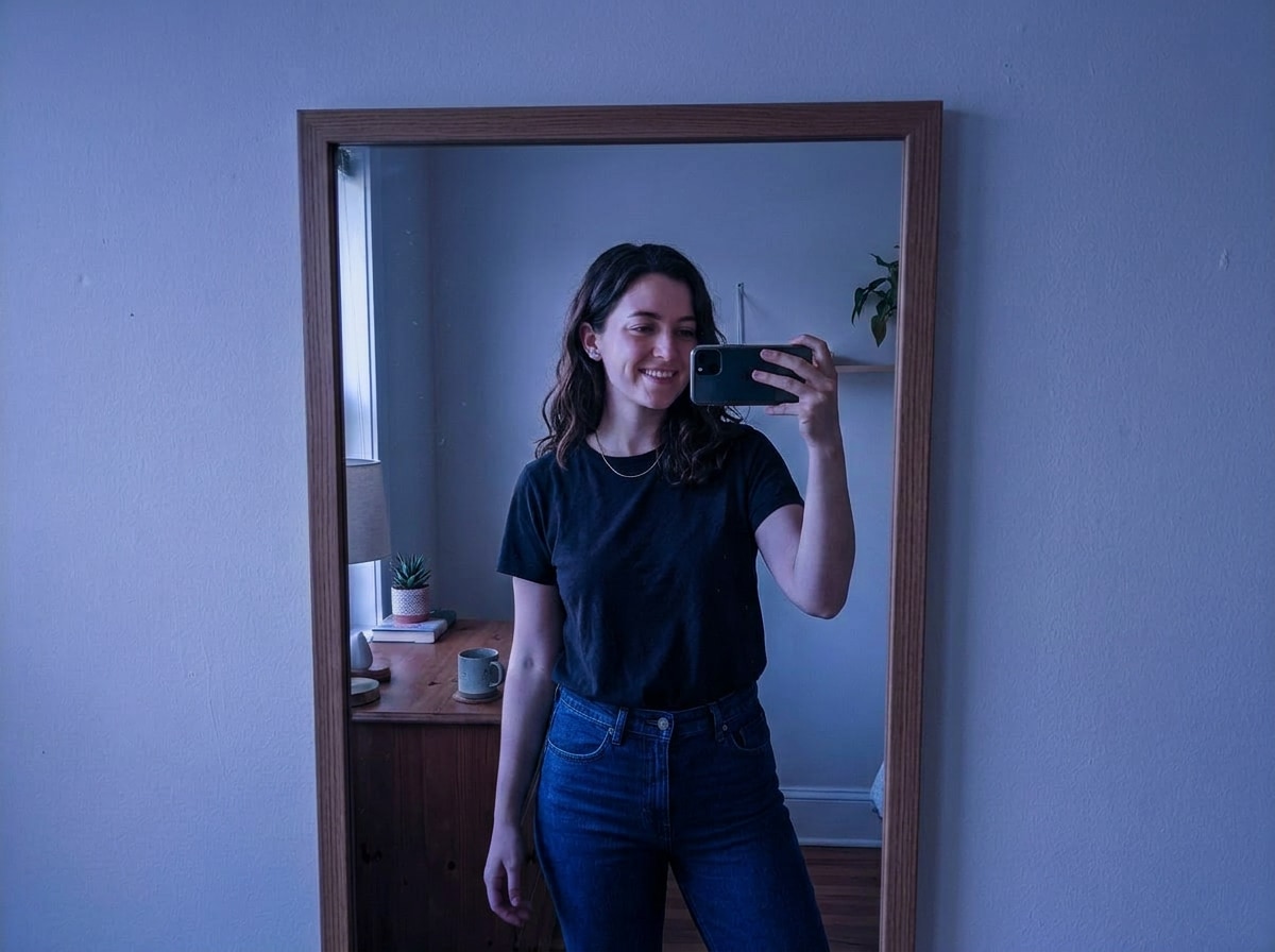 after - portrait with deep indigo-blue photo midnight effect applied