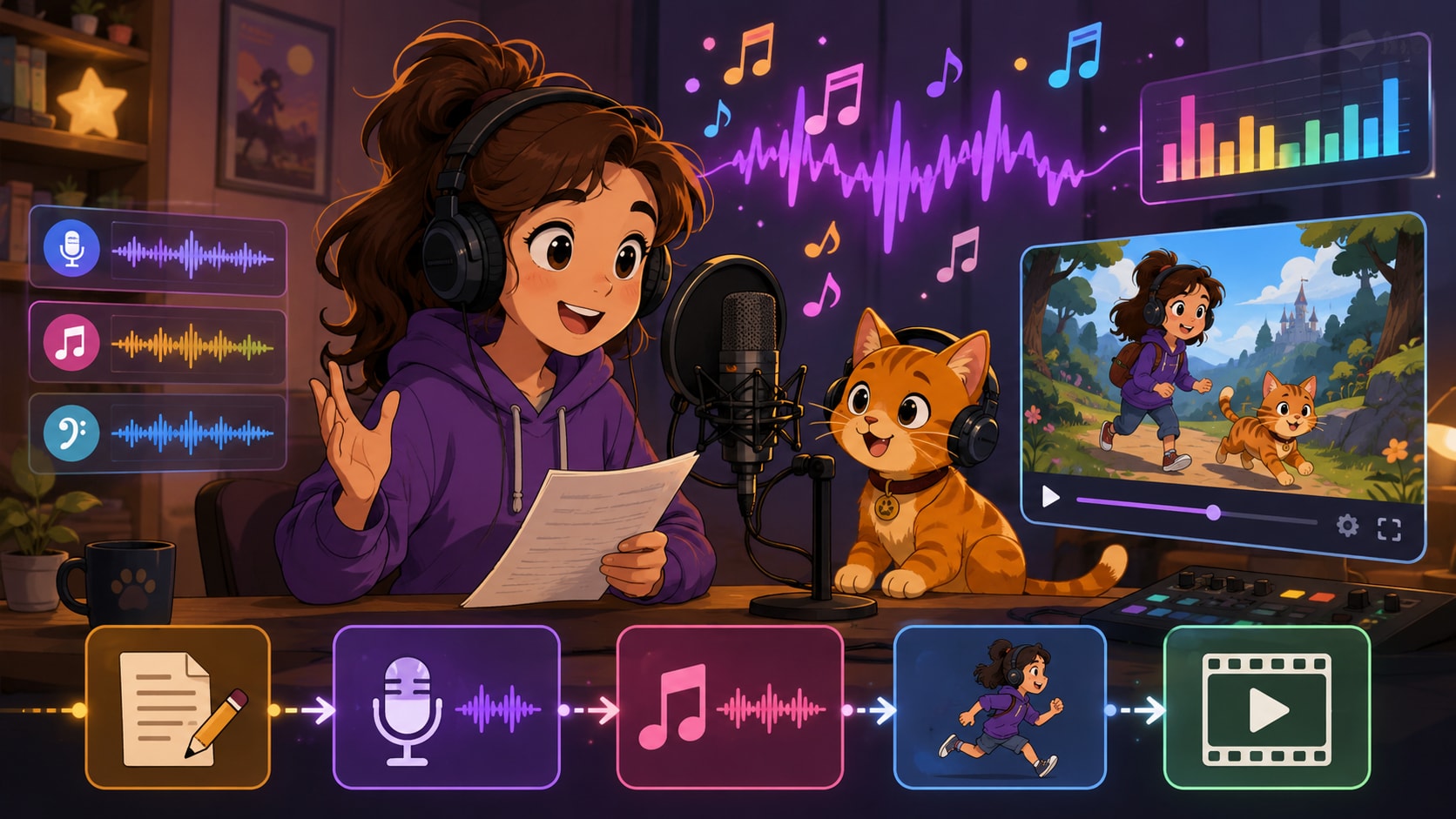 turn scenes into animated 2d story videos
