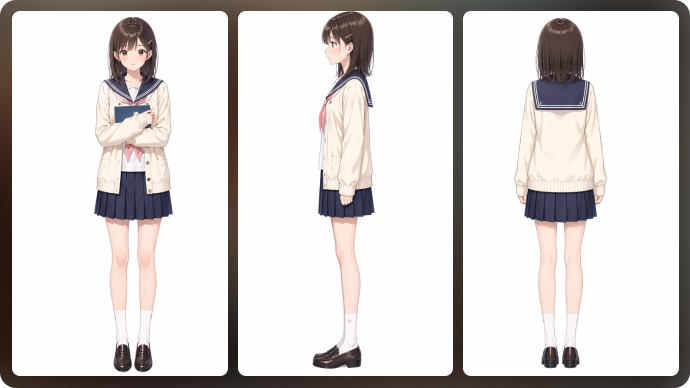 AI Anime Story Video Generator feature for character consistency
