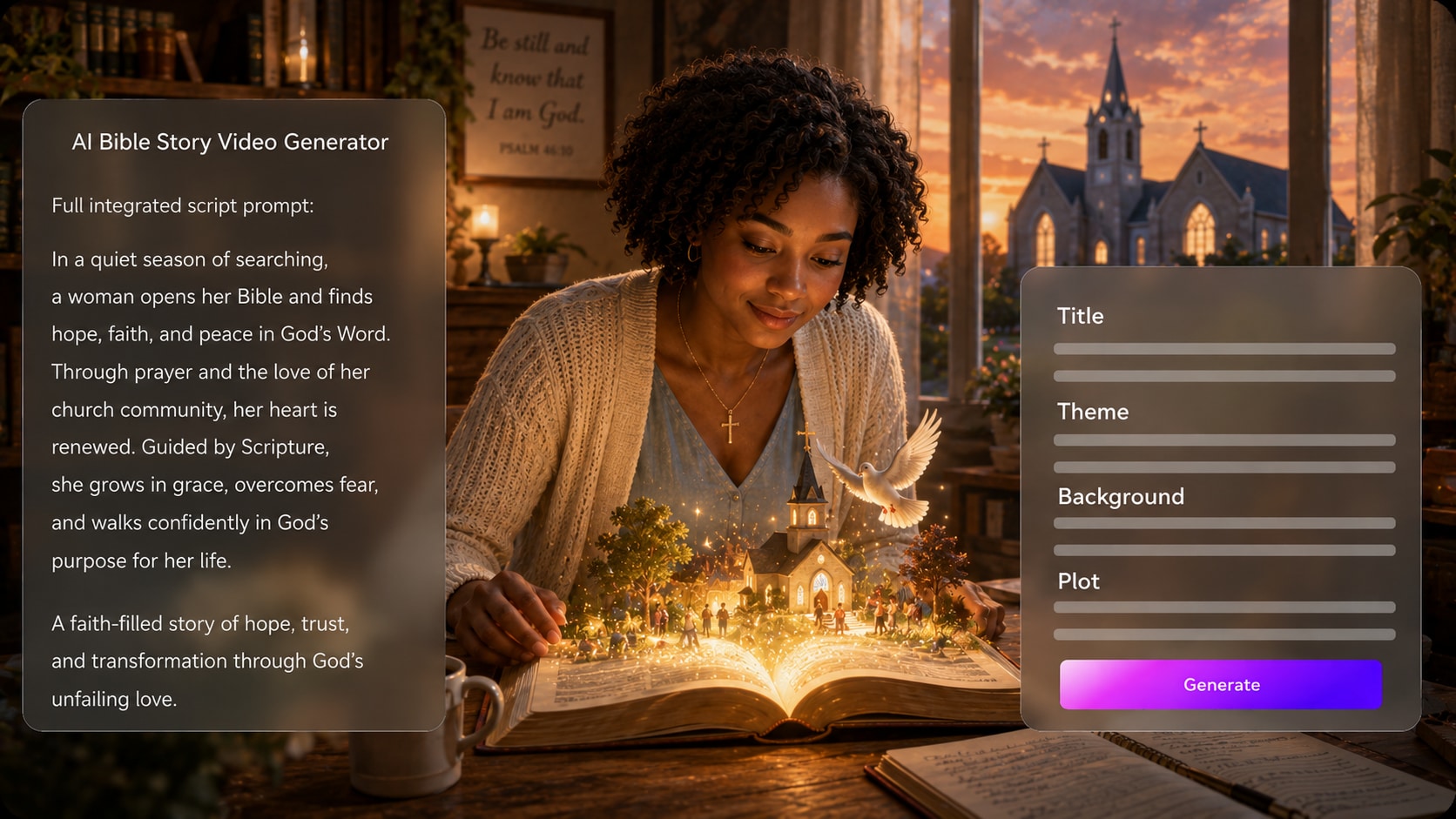 ai script to bible story video