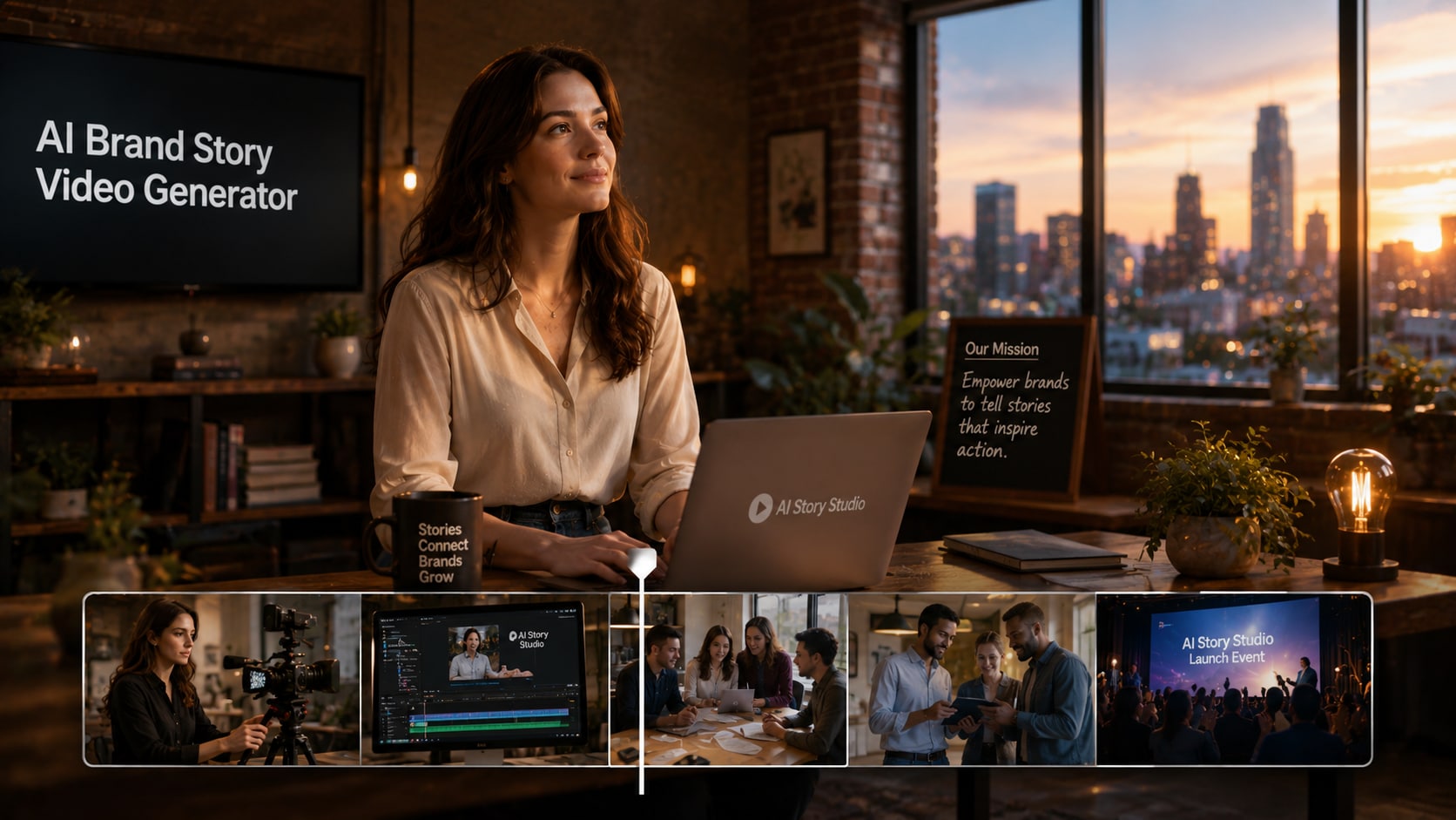 ai texts to brand video maker online
