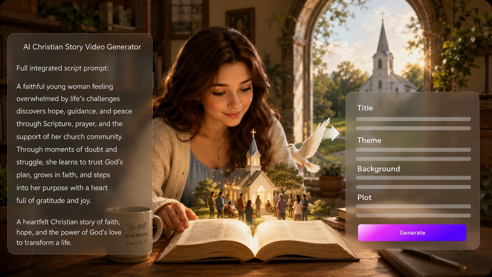 turn christian story scripts into videos