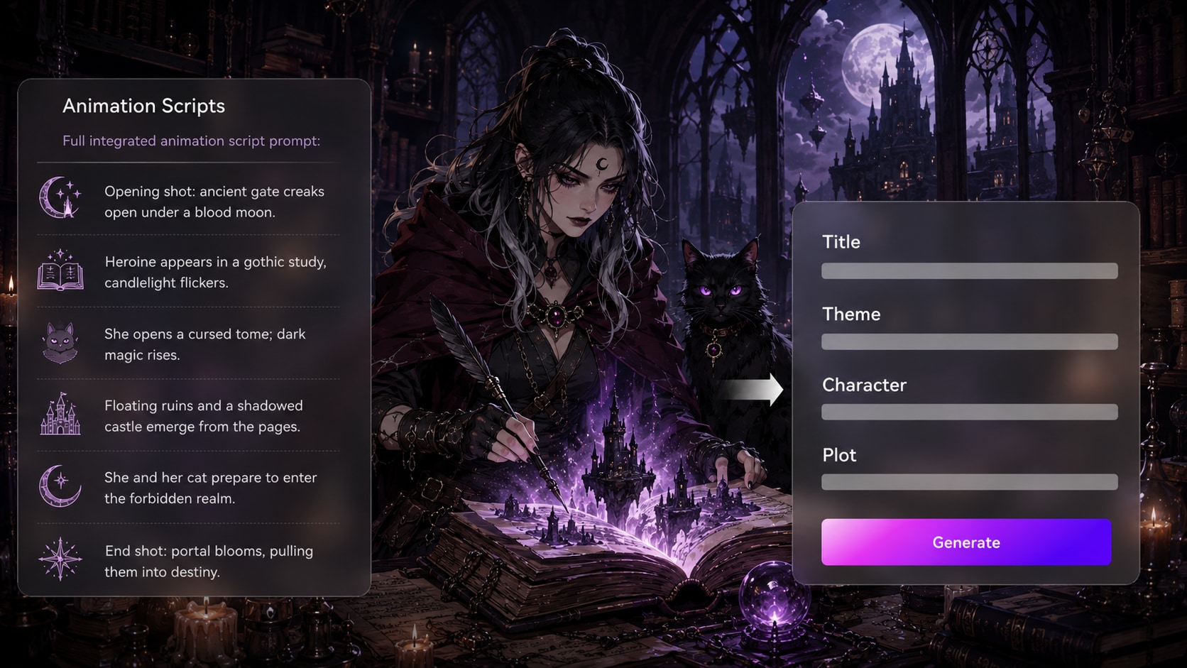 free online ai dark fantasy video maker