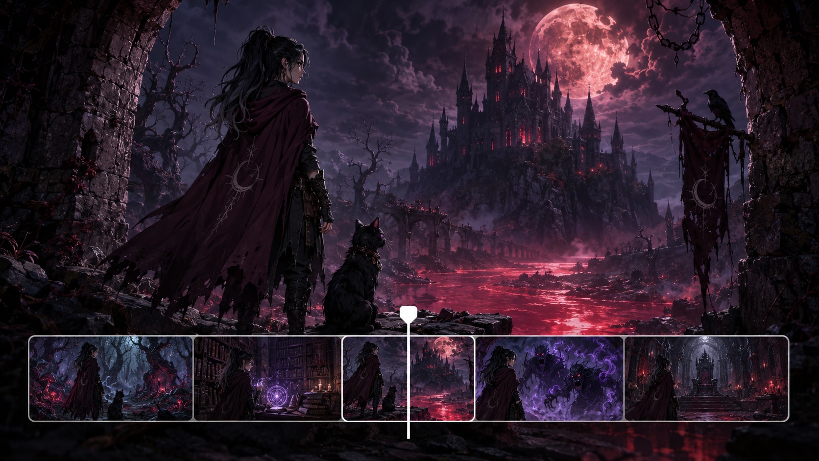AI Dark Fantasy story video Generator