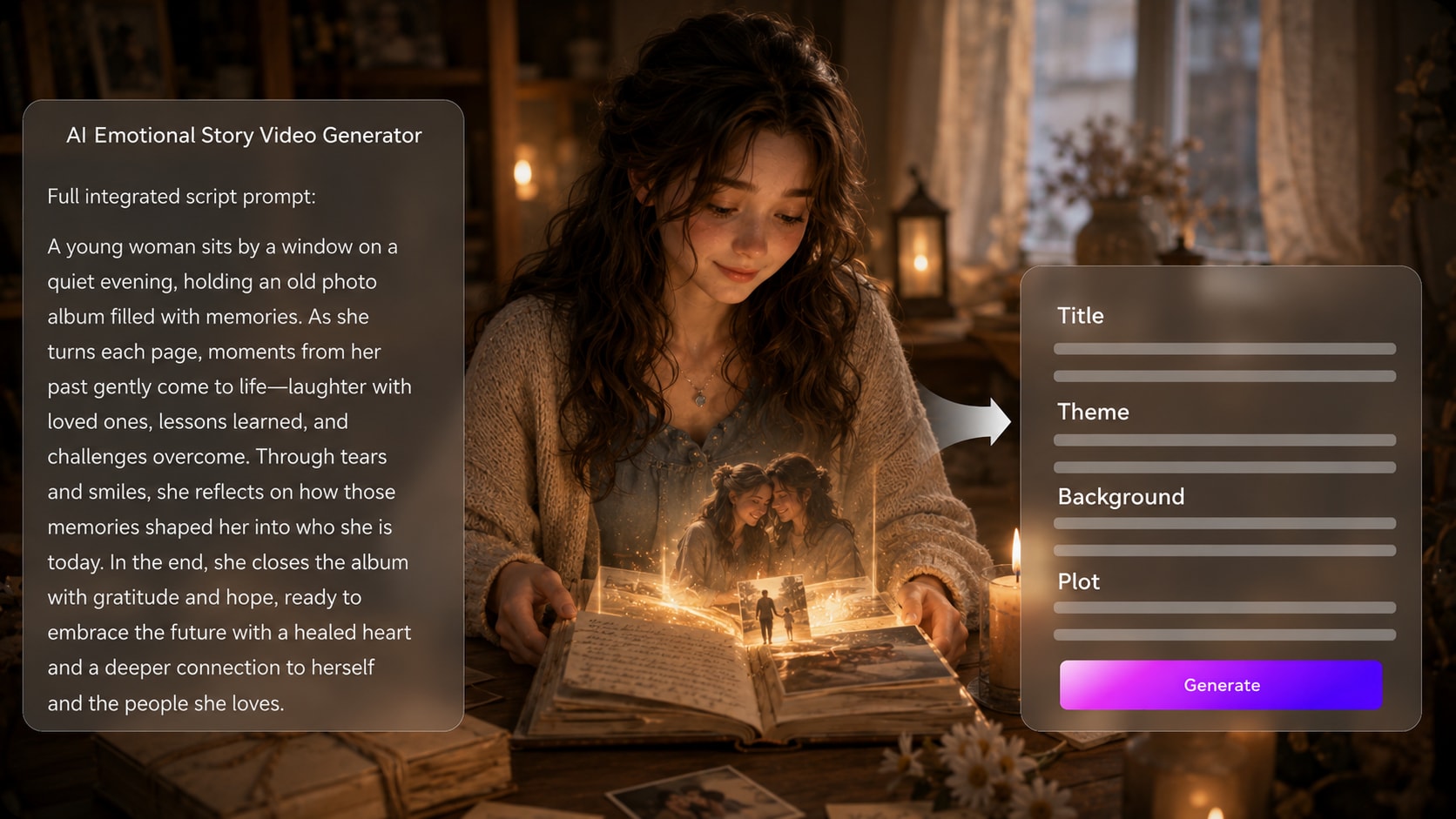 AI Emotional Story Video Maker for turning heartfelt scripts into emotional story videos
