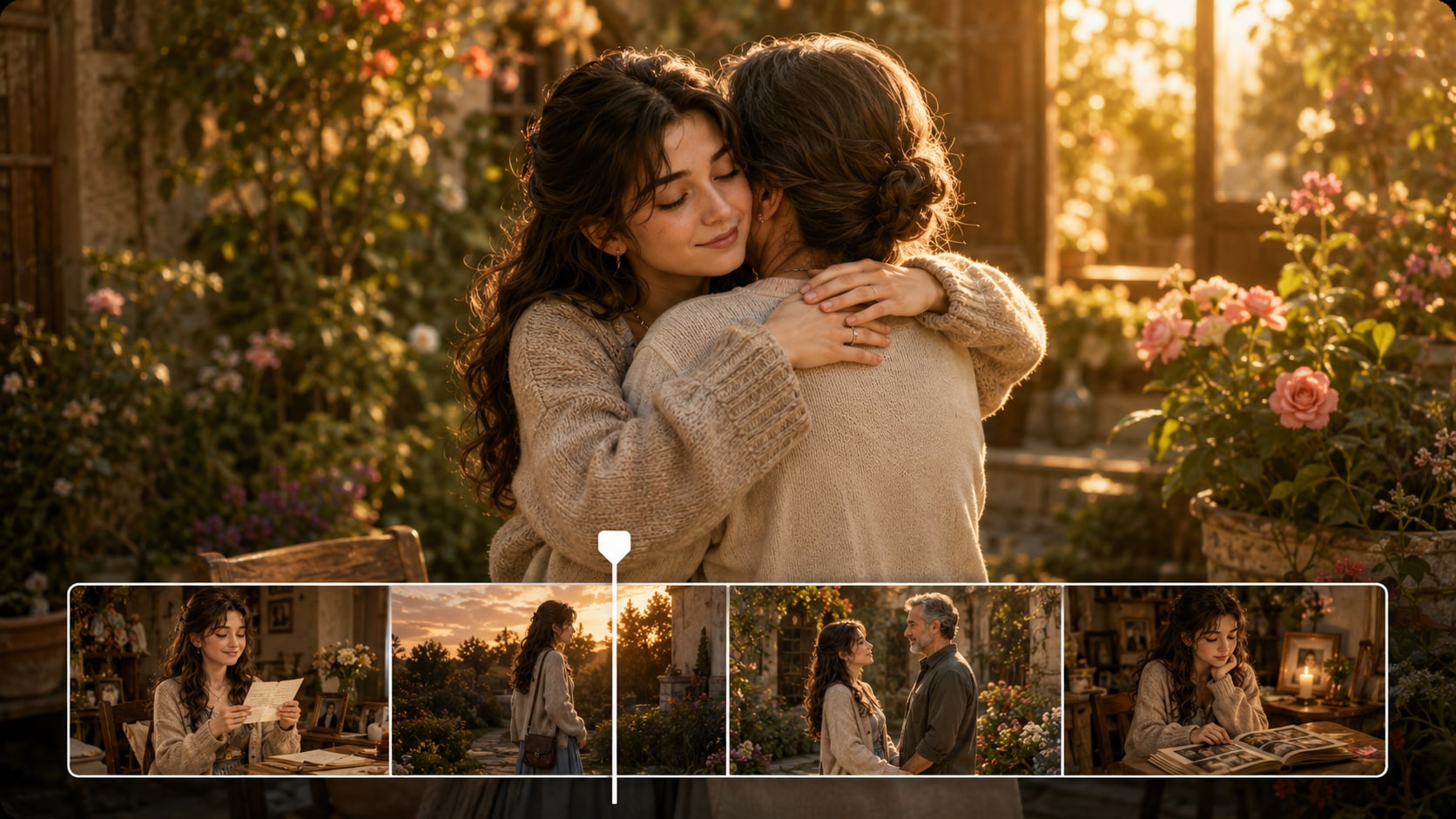 AI script to emotional video generator with script-based voiceover music and heartfelt story mood