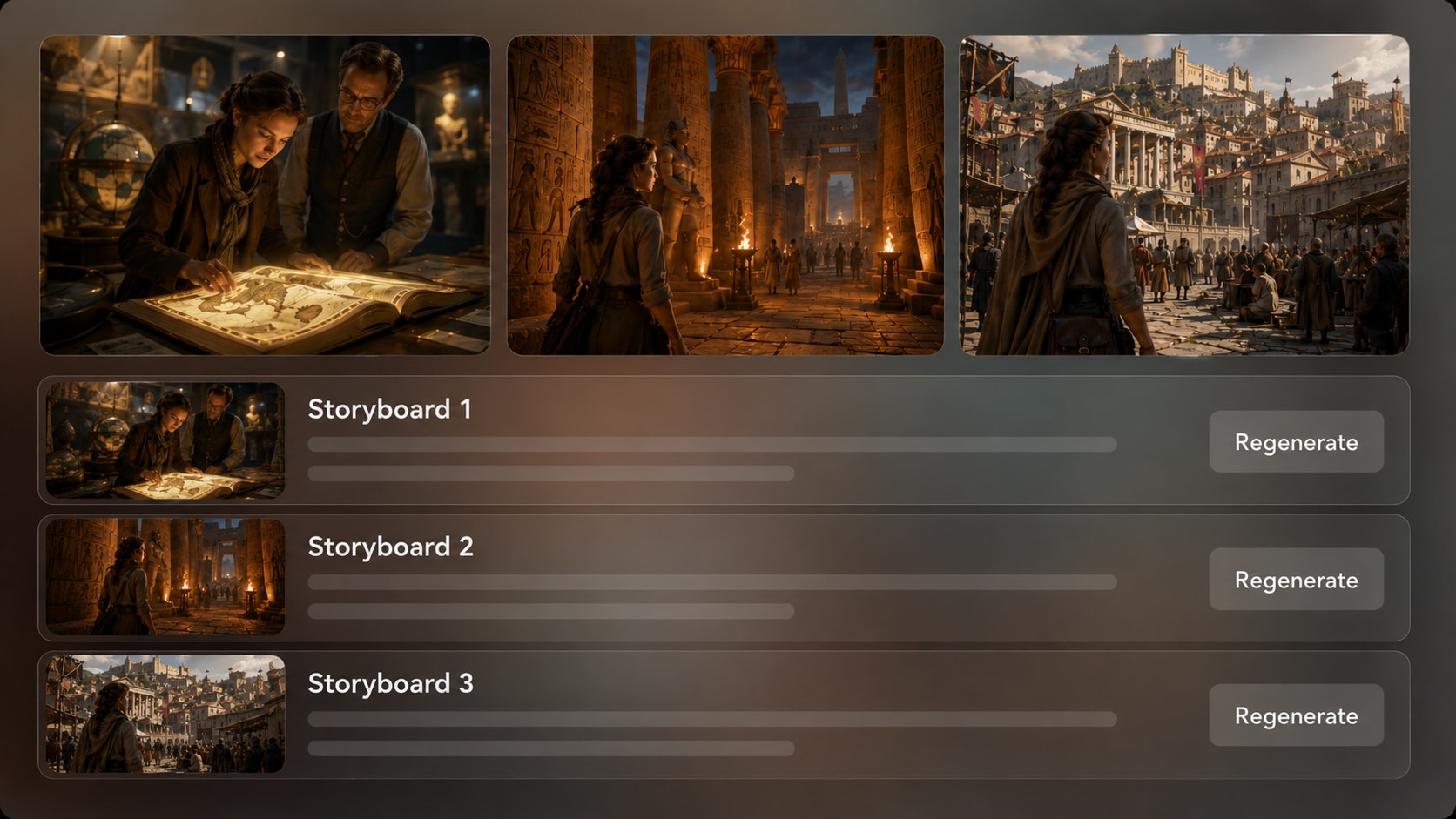 AI Historical Story video storyboard Maker 