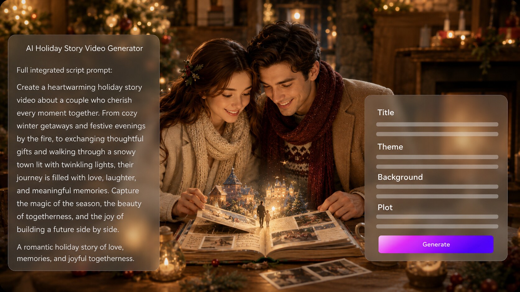 AI Holiday Story Video maker from scripts